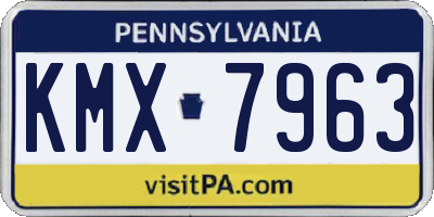 PA license plate KMX7963