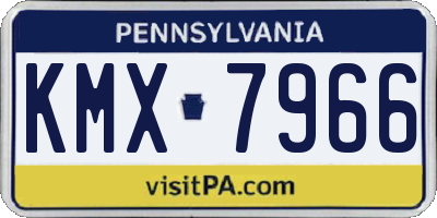 PA license plate KMX7966