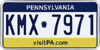 PA license plate KMX7971