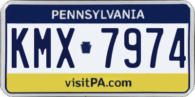 PA license plate KMX7974