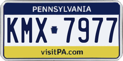 PA license plate KMX7977