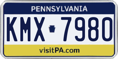 PA license plate KMX7980