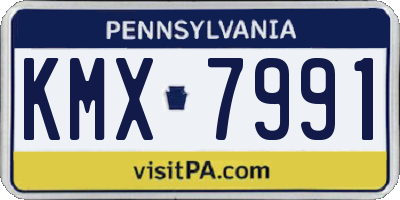 PA license plate KMX7991