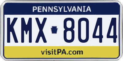 PA license plate KMX8044