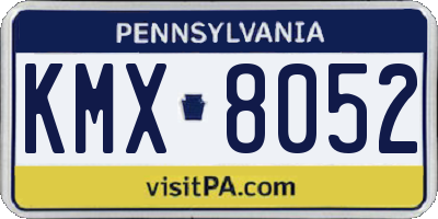 PA license plate KMX8052