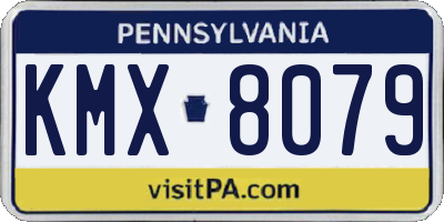 PA license plate KMX8079