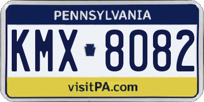 PA license plate KMX8082