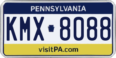 PA license plate KMX8088