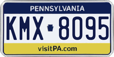 PA license plate KMX8095