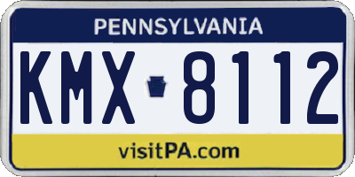 PA license plate KMX8112