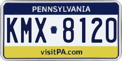 PA license plate KMX8120