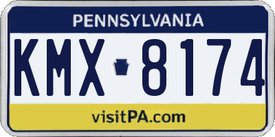 PA license plate KMX8174