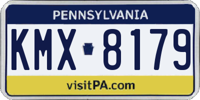 PA license plate KMX8179