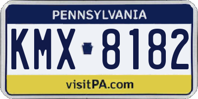 PA license plate KMX8182