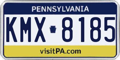 PA license plate KMX8185
