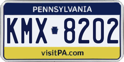 PA license plate KMX8202