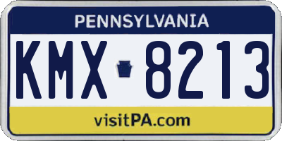 PA license plate KMX8213