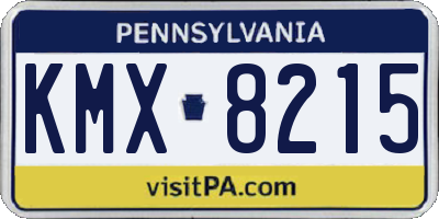 PA license plate KMX8215