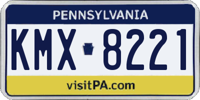PA license plate KMX8221