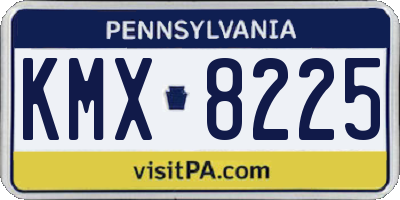 PA license plate KMX8225