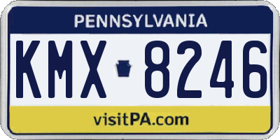 PA license plate KMX8246