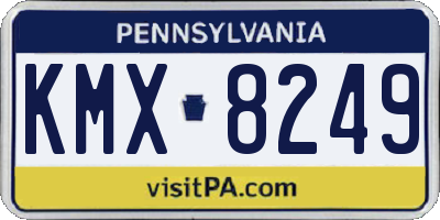 PA license plate KMX8249