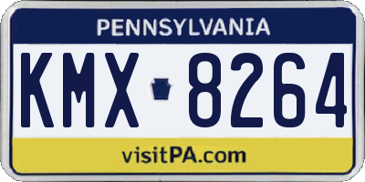 PA license plate KMX8264