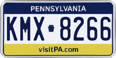 PA license plate KMX8266