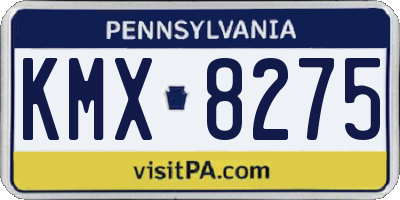 PA license plate KMX8275