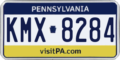 PA license plate KMX8284