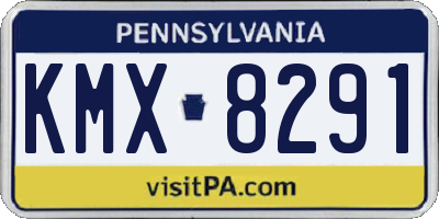PA license plate KMX8291