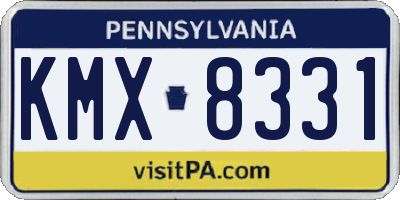 PA license plate KMX8331