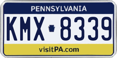 PA license plate KMX8339