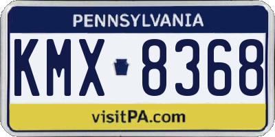 PA license plate KMX8368