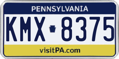 PA license plate KMX8375