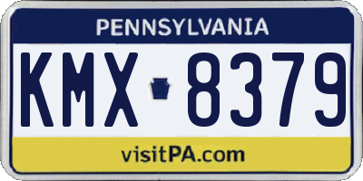 PA license plate KMX8379