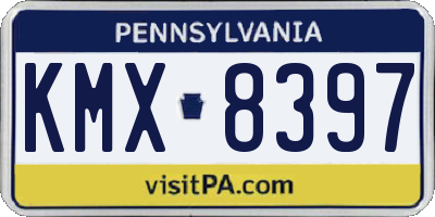 PA license plate KMX8397
