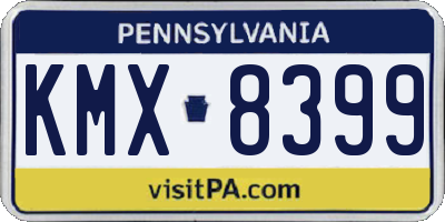 PA license plate KMX8399