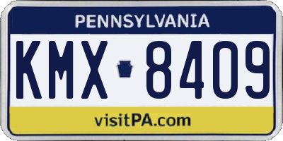 PA license plate KMX8409