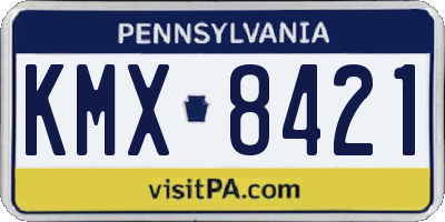 PA license plate KMX8421