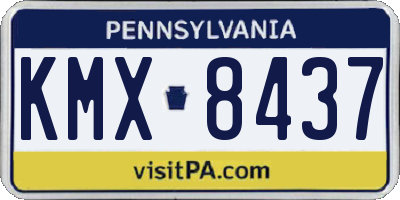 PA license plate KMX8437