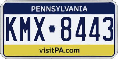 PA license plate KMX8443