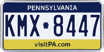 PA license plate KMX8447