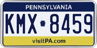 PA license plate KMX8459