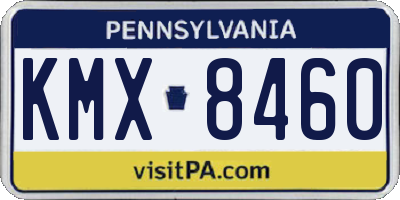 PA license plate KMX8460