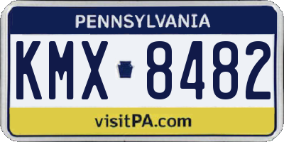 PA license plate KMX8482