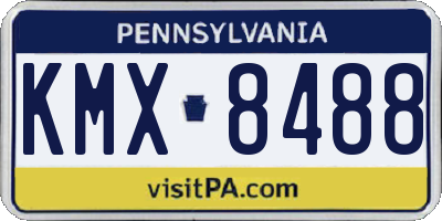 PA license plate KMX8488