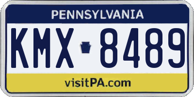 PA license plate KMX8489