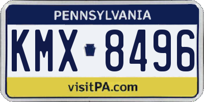 PA license plate KMX8496