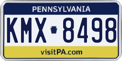 PA license plate KMX8498